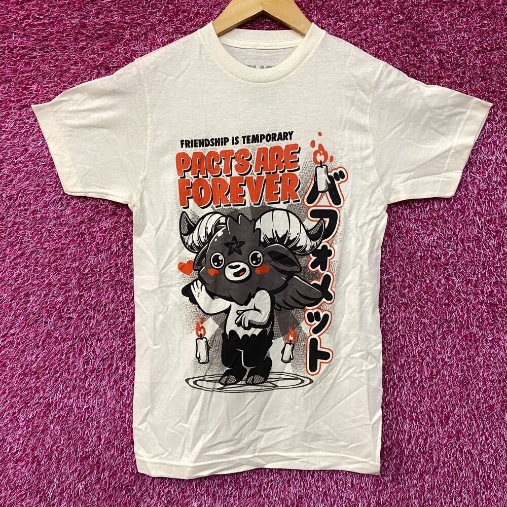 Black Matter Pacts Are Forever Baphomet Beige T-Shirt Extra Small